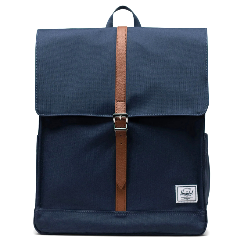 Cartella per la scuola Herschel in tessuto con cinghia - blu navy