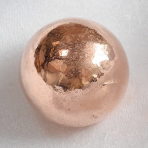 Sfera di rame piena lavorata a mano da 280gr - diametro 3.9 cm