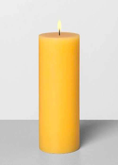 Candela in pura cera d'api (120x38mm)