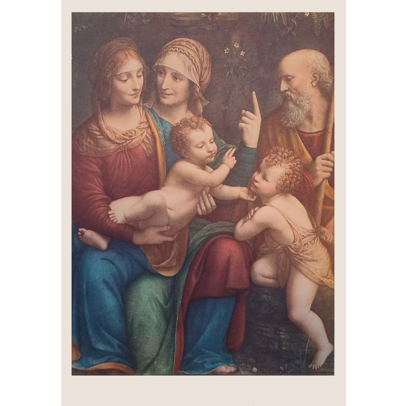 Cartolina: Sacra famiglia di Bernardino Luini