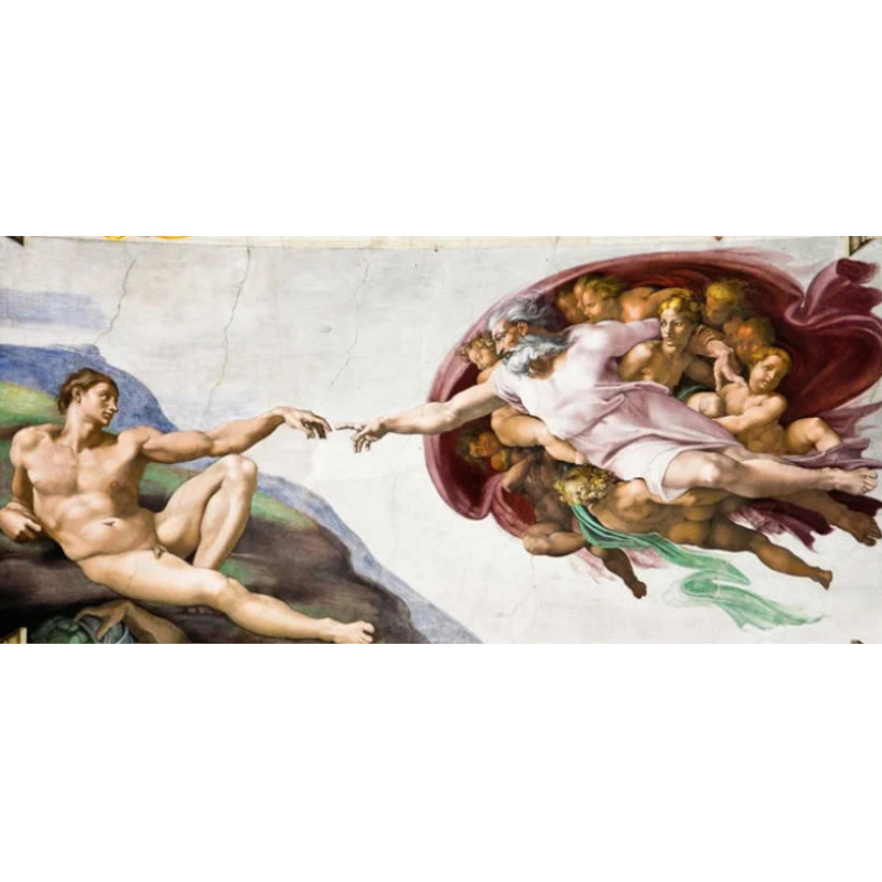 Stampa grande 69x55cm - La creazione dell'uomo di Michelangelo Buonarroti