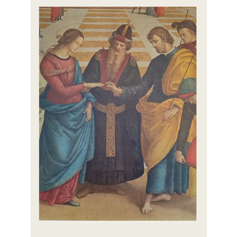 Stampa piccola 31x23 cm - Lo sposalizio della vergine di Raffaello Sanzio (Primo piano)