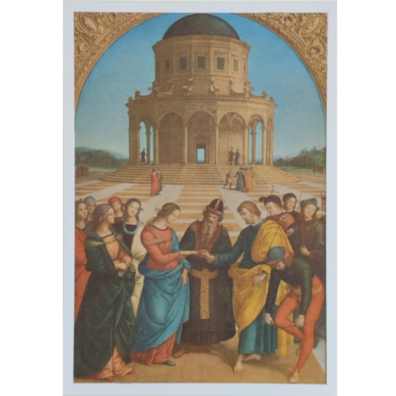 Stampa piccola 31x23 cm - Lo sposalizio della vergine di Raffaello Sanzio (figura completa)