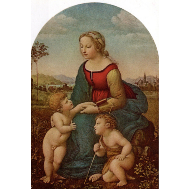 Stampa piccola 31x23cm - Madonna con il bambino e San Giovannino (La bella giardiniera)