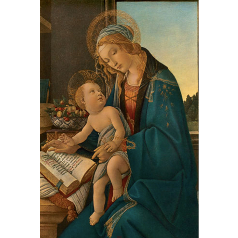 Stampa piccola 31x23cm - La vergine col figlio di Botticelli